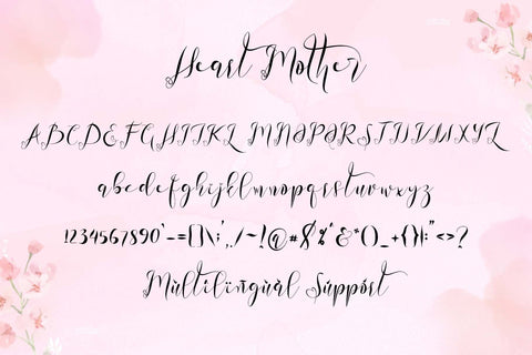 Heart Mother Font Prasetya Letter 