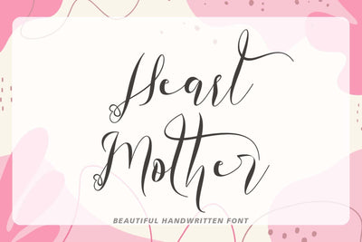 Heart Mother Font Prasetya Letter 