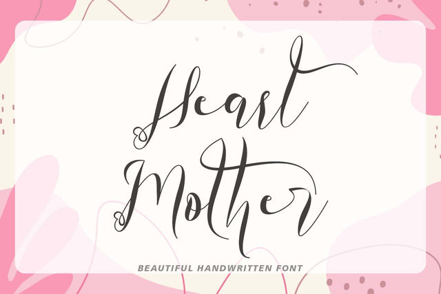 Heart Mother Font Prasetya Letter 
