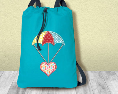 Heart Parachute Applique Embroidery Embroidery/Applique Designed by Geeks 
