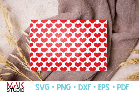 Heart pattern bundle, Heart paper svg, Heart shaped, Love heart, Heart printable, Heart backgrounds, Valentines svg, Valentine's day svg SVG MAKStudion 