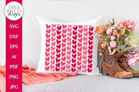 Heart Pattern SVG | Valentine's Day Design SVG Diva Watts Designs 