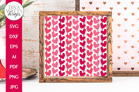 Heart Pattern SVG | Valentine's Day Design SVG Diva Watts Designs 