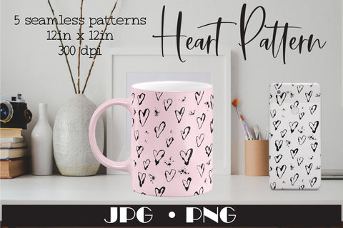 Heart Pattern, Valentine Digital Paper Digital Pattern Natasha Prando 