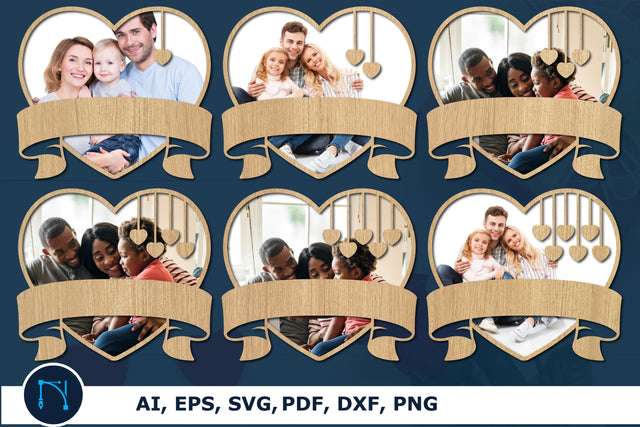 heart photo frame with ribbon SVG bundle SVG MD JOYNAL ABDIN 