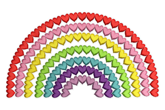 Heart Rainbow Embroidery Design. Machine embroidery Embroidery/Applique DESIGNS NextEmbroidery 