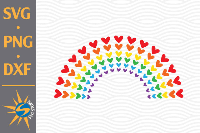 Heart Rainbow SVG, PNG, DXF Digital Files Include SVG SVGStoreShop 