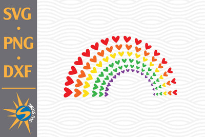 Heart Rainbow SVG, PNG, DXF Digital Files Include SVG SVGStoreShop 