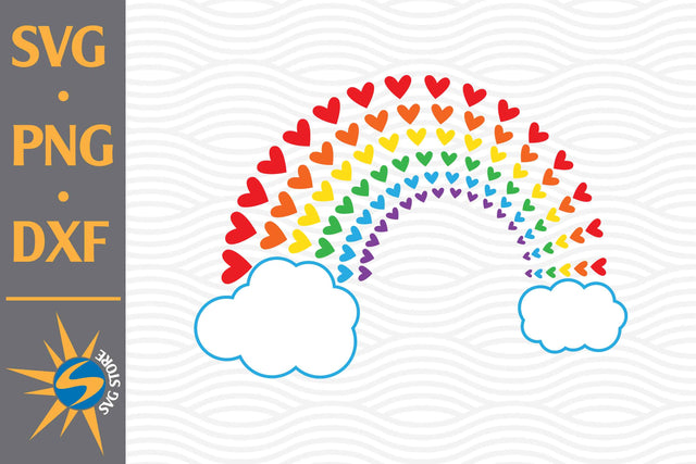 Heart Rainbow SVG, PNG, DXF Digital Files Include SVG SVGStoreShop 