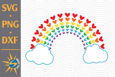 Heart Rainbow SVG, PNG, DXF Digital Files Include SVG SVGStoreShop 