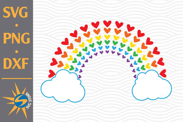 Heart Rainbow SVG, PNG, DXF Digital Files Include SVG SVGStoreShop 