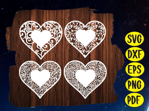 Heart Shape Flower Paper cut SVG Johan Ru designs 