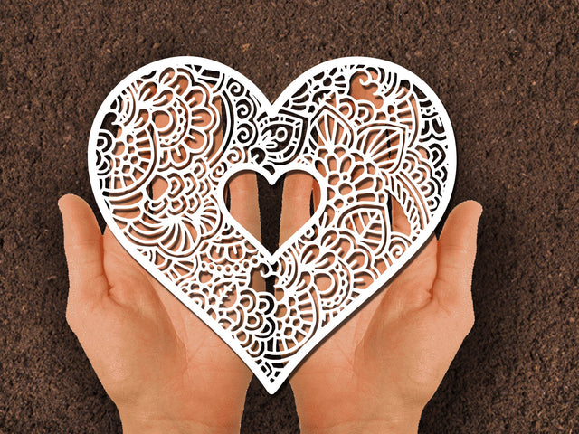 Heart Shape Paper cut SVG Johan Ru designs 