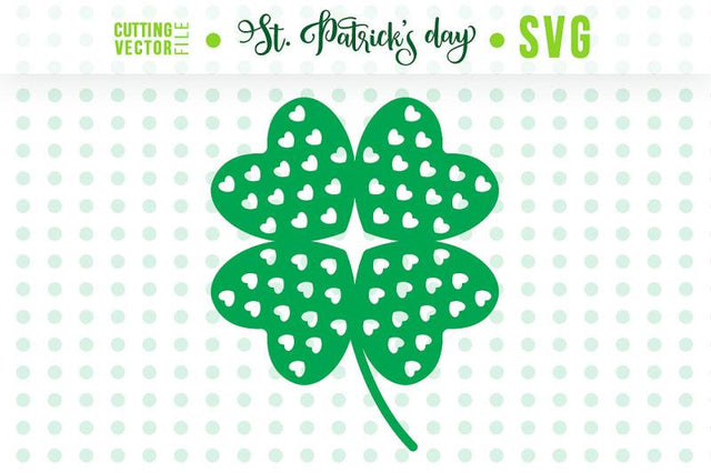 Heart Shaped Clover SVG - St. Patrick's Day Vector SVG VectorSVGdesign 