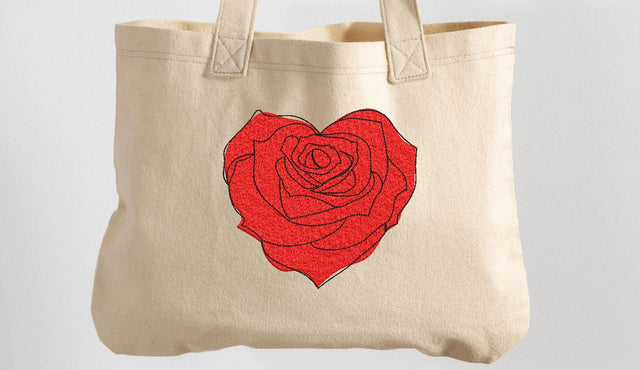 Heart Shaped Rose Valentine Machine Embroidery Design Embroidery/Applique DESIGNS Canada Embroidery 
