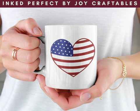 Heart Shaped USA Flag SVG Inked Perfect 