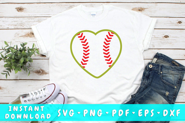 Heart Softball SVG SVG HappyDesignStudio 