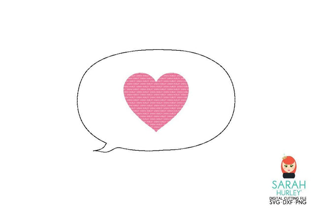 Heart Speech Bubble SVG Sarah Hurley 