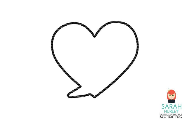 Heart Speech Bubble SVG Sarah Hurley 