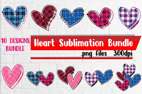 Heart Sublimation Bundle PNG Files Sublimation zafrans studio 