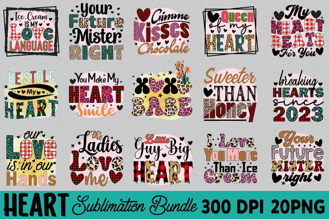 Heart Sublimation Bundle Sublimation SVGArt 