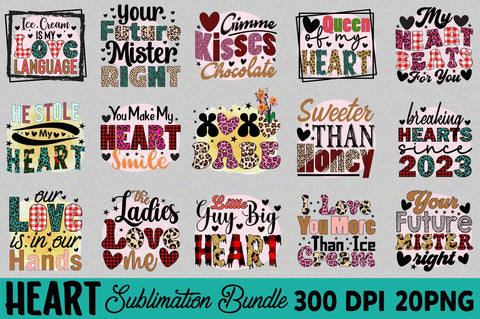 Heart Sublimation Bundle Sublimation SVGArt 