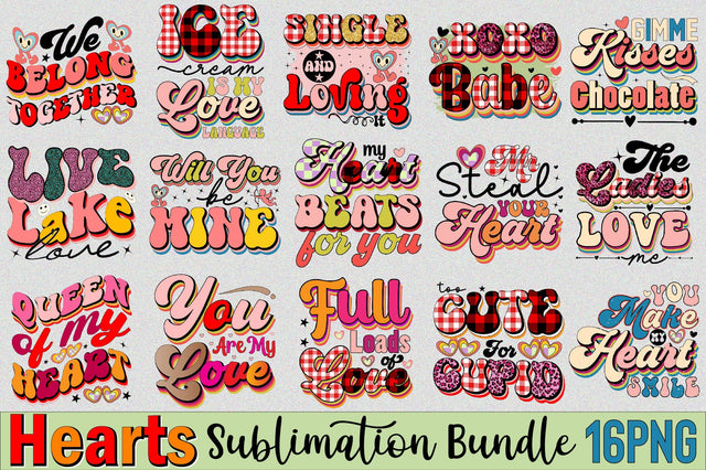 Heart Sublimation Design Bundle Sublimation SVGArt 
