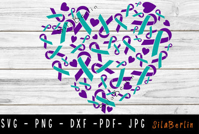 Heart Suicide Prevention Awareness SVG, Suicide Awareness Ribbon svg, Semicolon svg, You Matter svg, Mental Health Hope Ribbon SVG SilaBerlin 