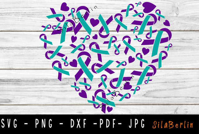 Heart Suicide Prevention Awareness SVG, Suicide Awareness Ribbon svg, Semicolon svg, You Matter svg, Mental Health Hope Ribbon SVG SilaBerlin 
