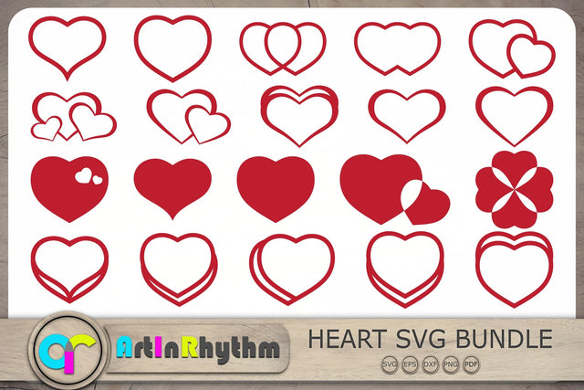 Heart Svg Bundle, Hearts Svg, Heart Cliparts, Valentine's Day Svg SVG Artinrhythm shop 