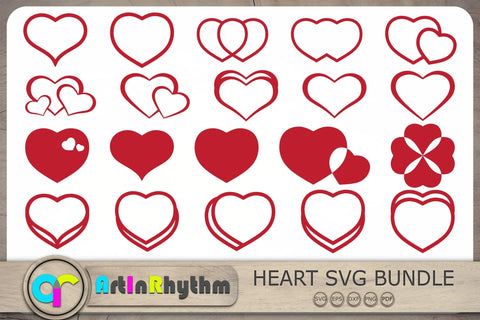 Heart Svg Bundle, Hearts Svg, Heart Cliparts, Valentine's Day Svg SVG Artinrhythm shop 