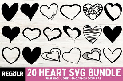 Heart SVG Bundle SVG Regulrcrative 