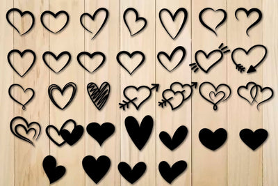 Heart Svg Bundle, Valentine Days Svg, Heart Icon SVG Yuliya 