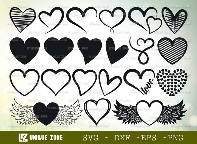 Heart SVG Bundle, Valentine Heart Svg, Sketch Svg, Love Svg, Heart Shape Svg, Hand Drawn Heart Svg, Doodle Heart Svg, Hearts In Heart Svg, SVG Unique Zone 