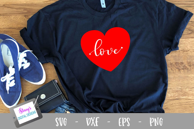 Heart SVG- Handlettered Love SVG with Tiny Hearts SVG Stacy's Digital Designs 