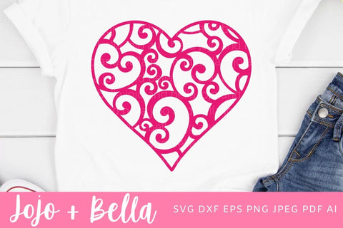 Heart Svg, Plaid heart svg, Leopard Print Heart Svg, Swirly Heart Svg, Love Svg, Valentine Svg, Heart Clipart, Heart Svg SVG Jojo&Bella 