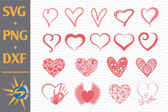 Heart SVG, PNG, DXF Digital Files Include SVG SVGStoreShop 