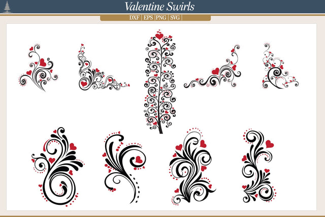 Heart Swirls SVG AfterTenDesign 