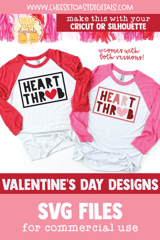Heart Throb | Boy Valentine's Day Shirt SVG Quote SVG Cheese Toast Digitals 