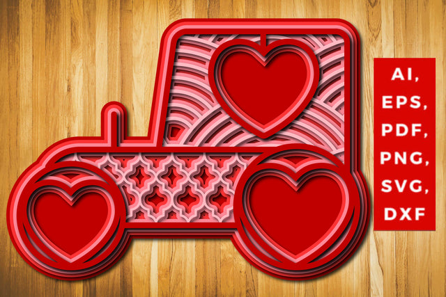 Heart truck layer SVG with mandala SVG MD JOYNAL ABDIN 