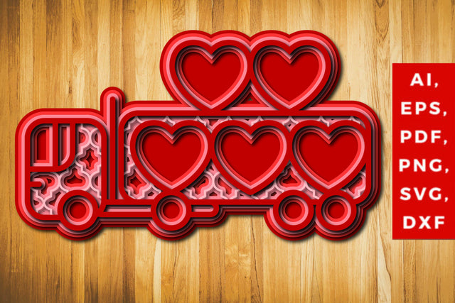 Heart truck layer SVG with mandala SVG MD JOYNAL ABDIN 