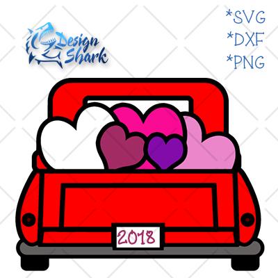 Heart Truck SVG Design Shark 