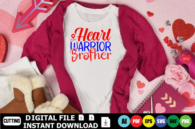 Heart Warrior Brother SVG Shahin alam 