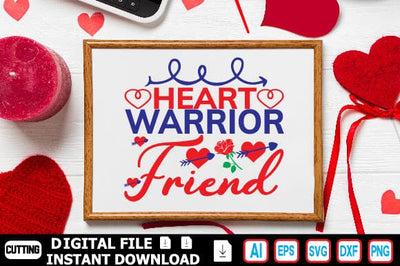 Heart Warrior Friend SVG Craftlabsvg24 