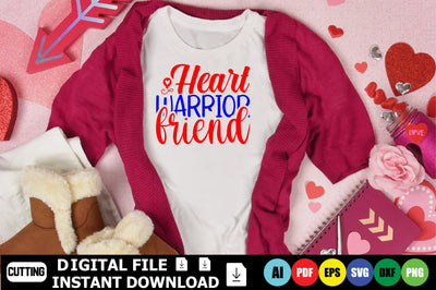 Heart Warrior Friend SVG Shahin alam 