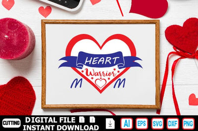 Heart Warrior Mom SVG Craftlabsvg24 