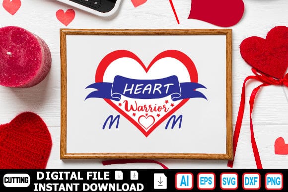 Heart Warrior Mom SVG Craftlabsvg24 
