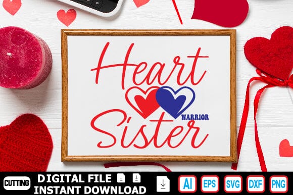 Heart Warrior Sister SVG Craftlabsvg24 