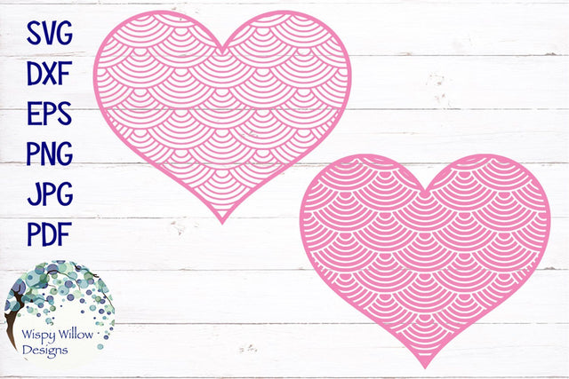 Heart Wave Bundle SVG SVG Wispy Willow Designs 