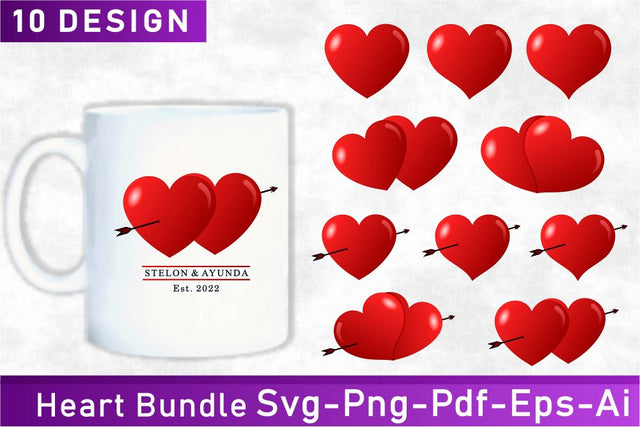 Heart With Arrow Sublimation SVG Bundle, Heart Shave, Mug Designs, Love SVG Bundle, Wedding SVG Bundle SVG D2PUTRI, SVG BUNDLE, SUBLIMATION BUNDLE, T SHIRT DESIGNS BUNDLE 